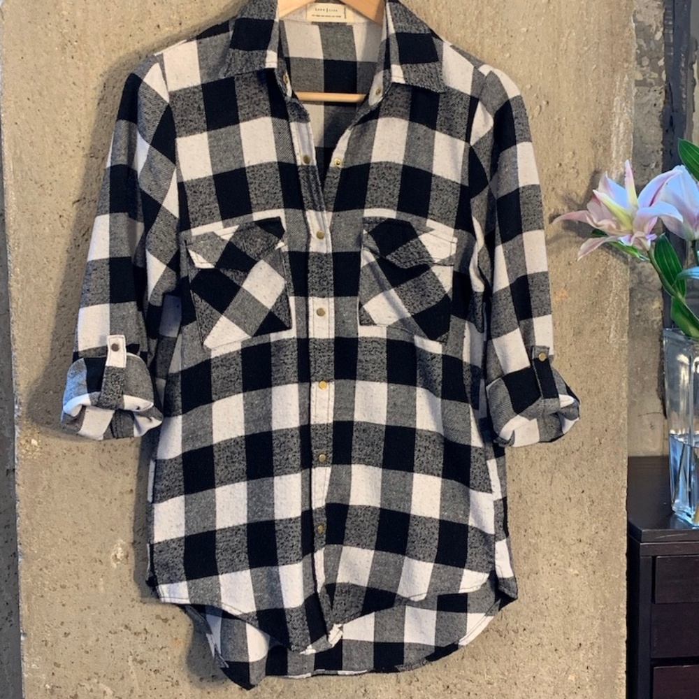 Love Tree Flannel Top